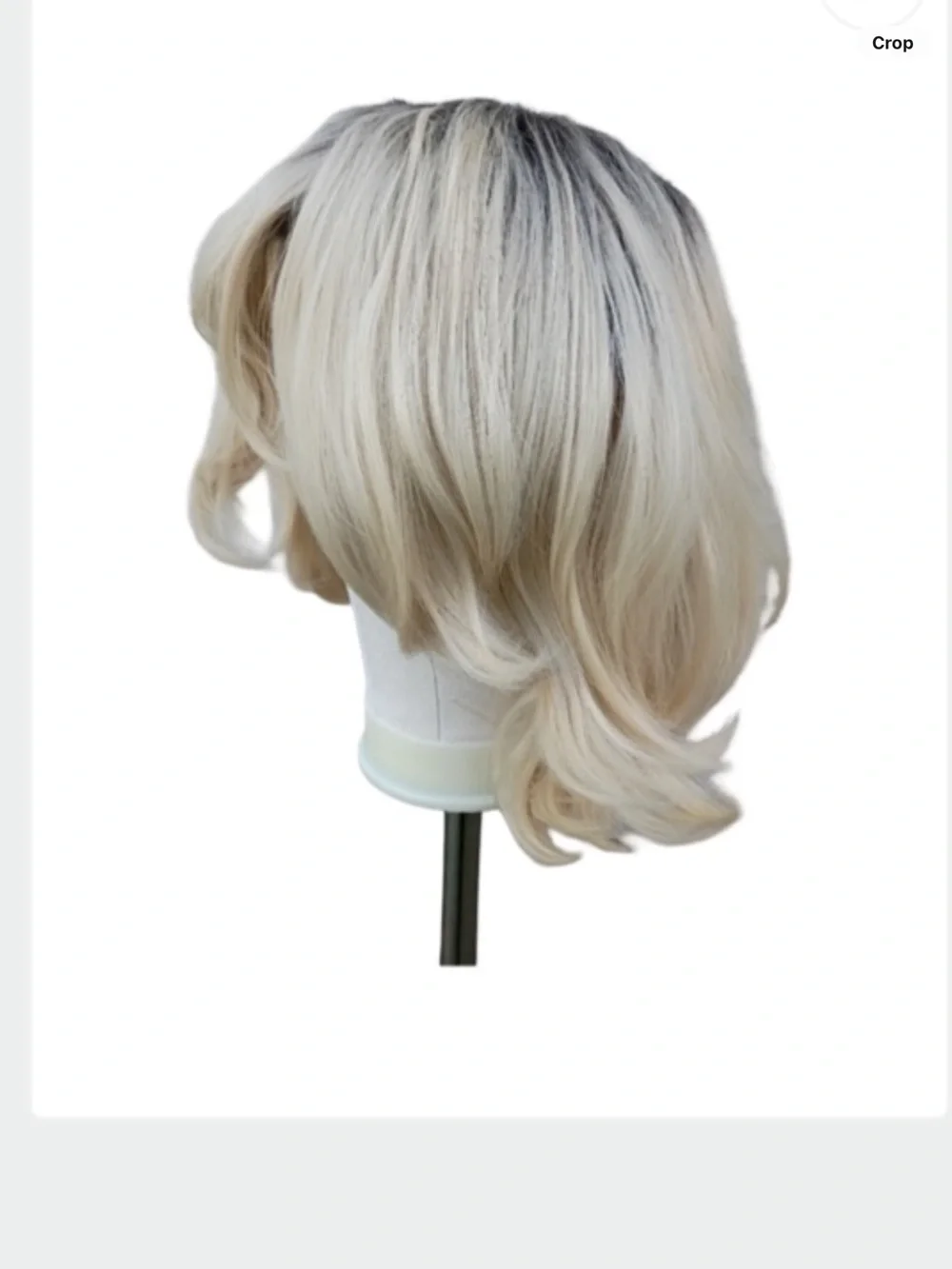 Blonde Short Wavy Wig with Side Bangs